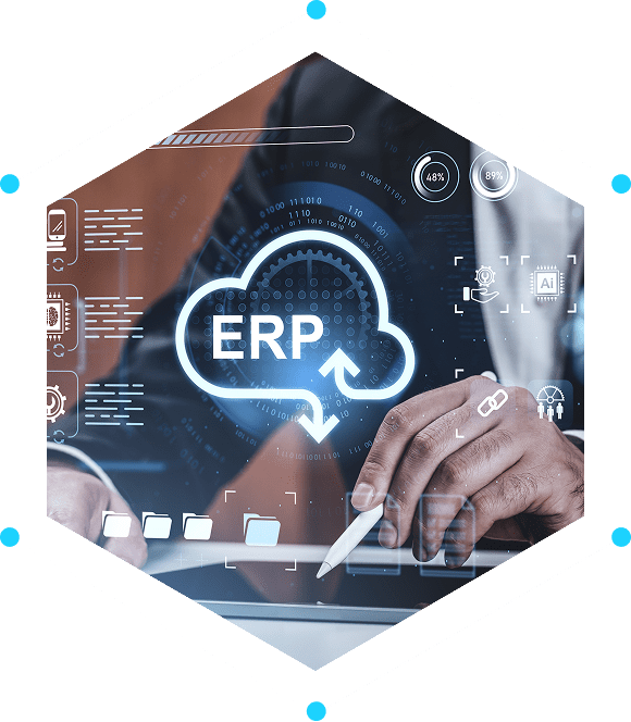 Tablet displaying cloud ERP interface