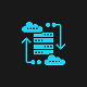 Cloud server synchronization with data arrows