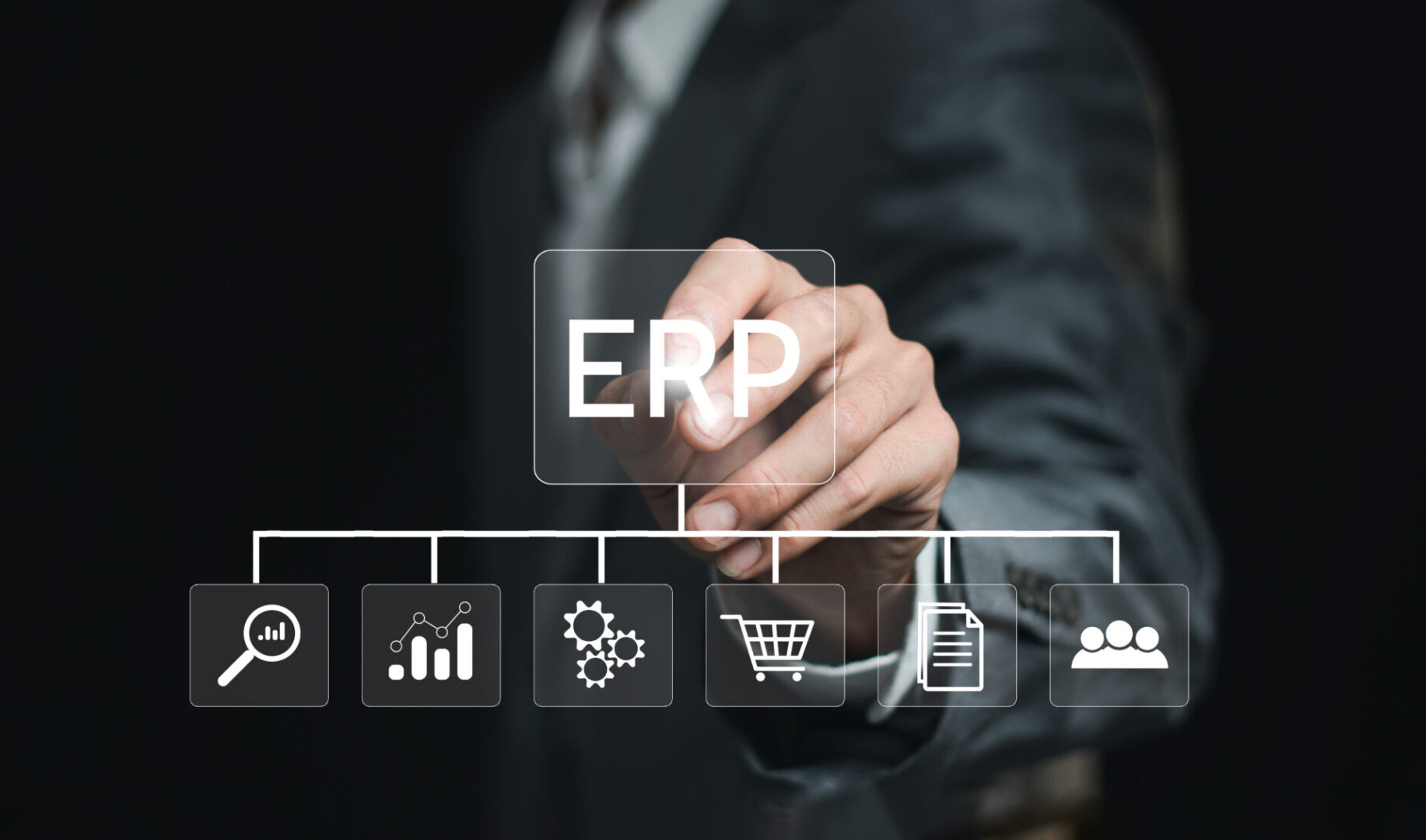 ERP system concept illustration